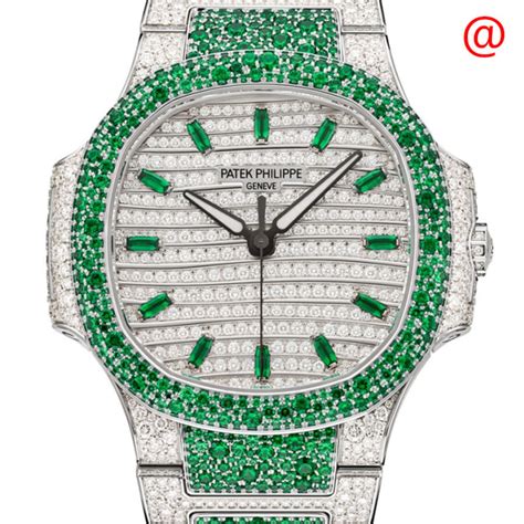 patek philippe with emeralds|Patek Philippe ladies nautilus.